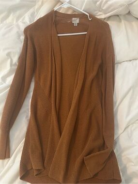a new day Rust Brown Open-Front Draped Cardigan